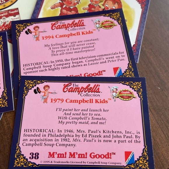 VINTAGE 1995 THE CAMPBELLS SOUP COLLECTORS CARDS - Picture 6 of 6